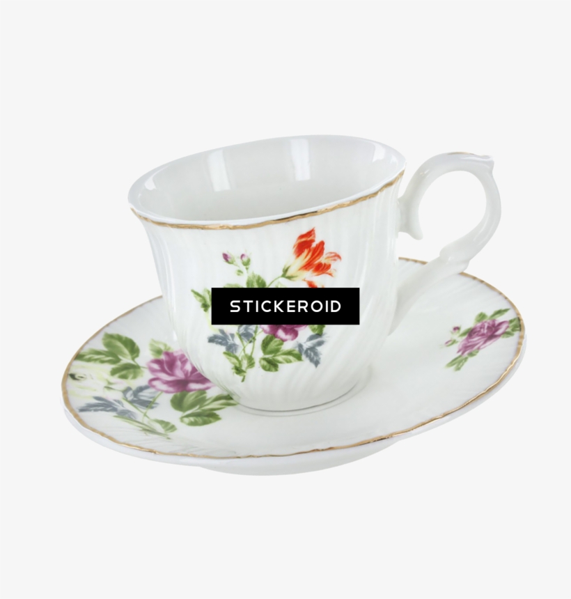 Tea Cup Drink - English Tea Store Summertime Flowers Tea Cups, transparent png #4846231