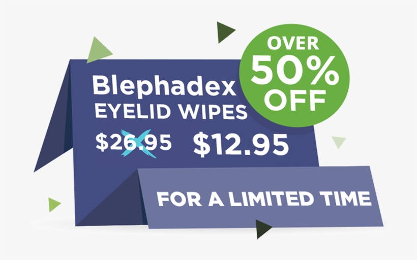 Full Time Relief For Half The Price - Blephadex Eyelid Wipes, transparent png #4847252