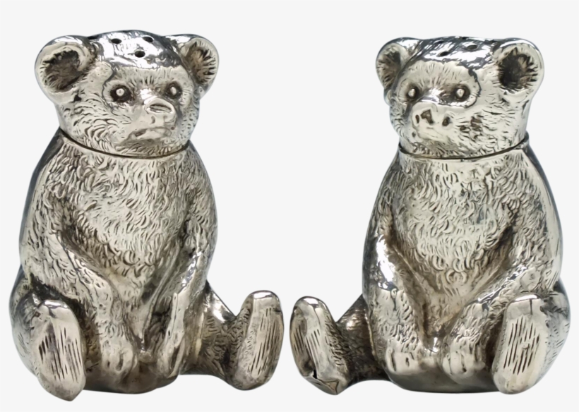 Silver Teddy Bear Salt And Pepper Cruets Birmingham - Birmingham, transparent png #4847721