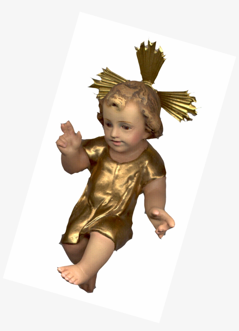 Niño Jesus Vestido Oro - Niños Jesus De Madera, transparent png #4848838