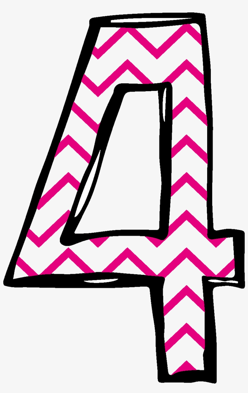 Clip Art Number 14 Clipart - Number 4 Clipart, transparent png #4848963
