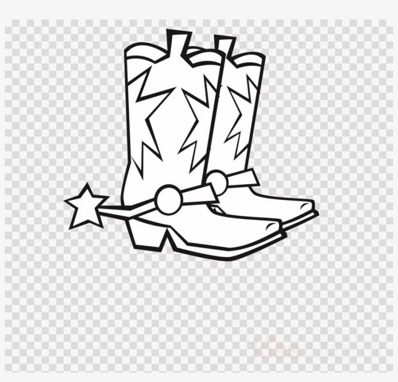 Outline Of Cowboy Boots, transparent png #4849217