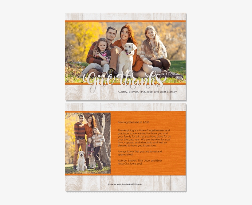 Give Thanks - Previous - Custom Green Peaceful Collage Photo Card, transparent png #4851885