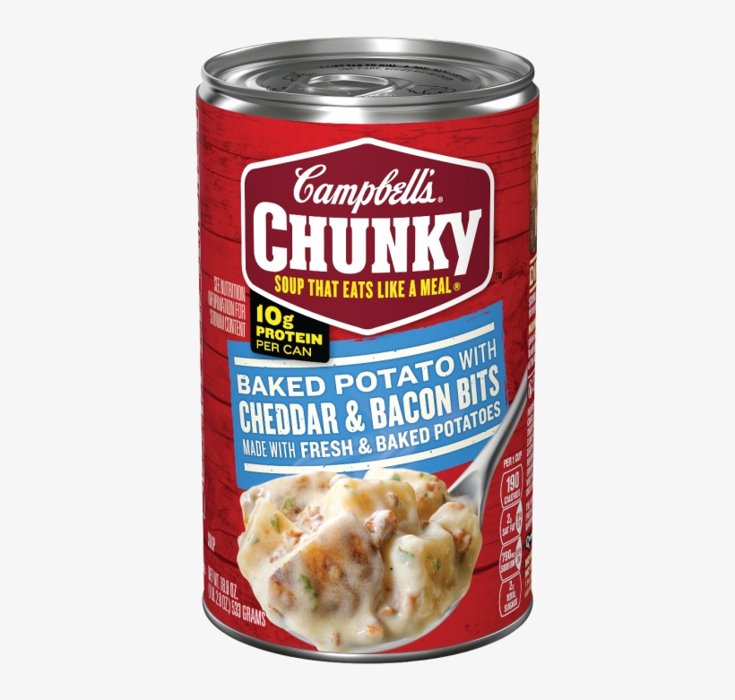 Campbell's Chunky™ Baked Potato With Cheddar & Bacon - Campbell's Chunky Chicken Noodle Soup, transparent png #4851950