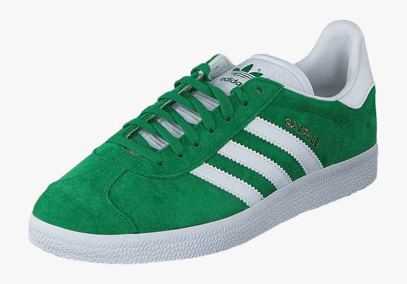 Gazelle Green/white/gold Met - Adidas Gazelle Grön, transparent png #4852167