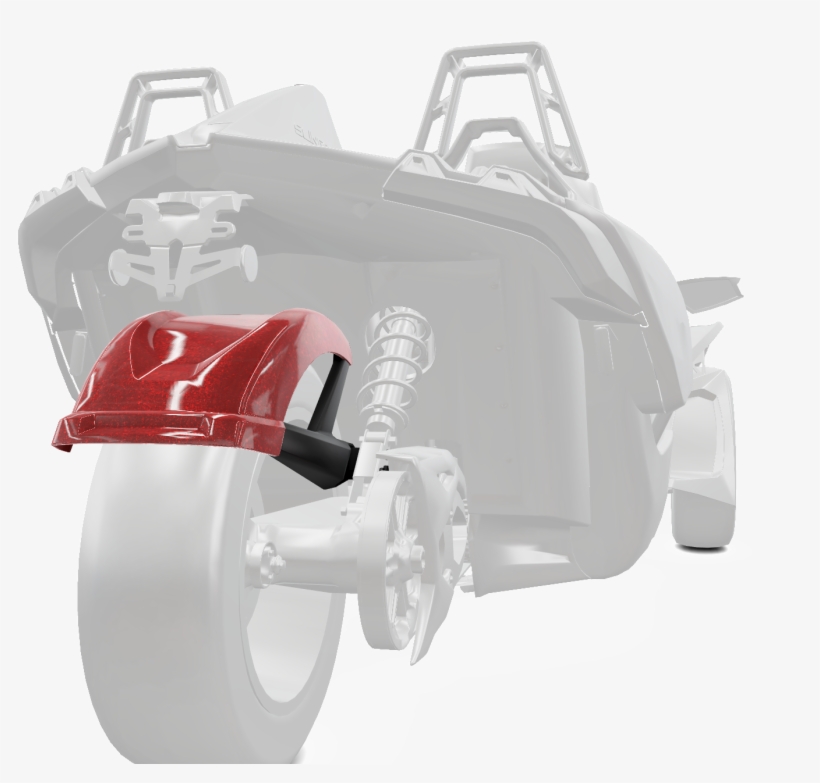 265mm Rear Fender - Red, transparent png #4852486