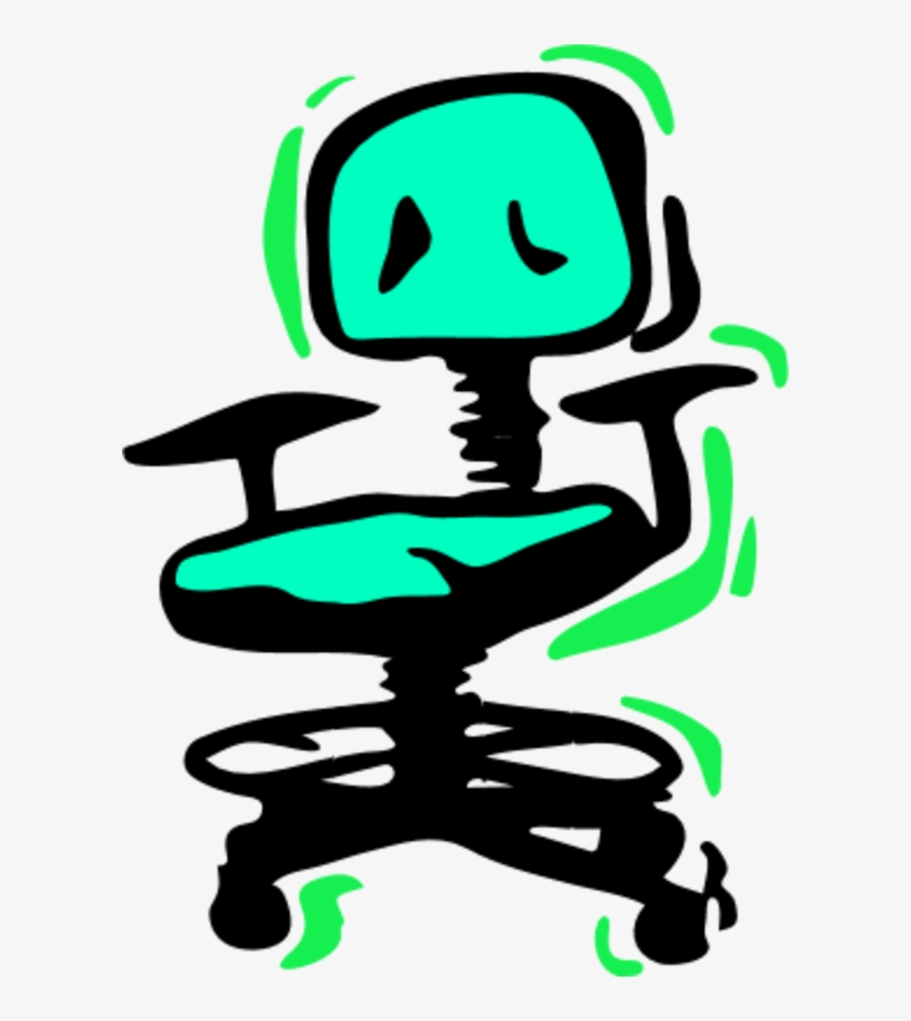 Fat Guy Sitting - Office Chair Clip Art, transparent png #4853065