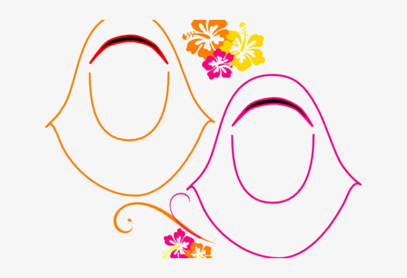 Hijab Cliparts - Island Baby - Pink Mousepad, transparent png #4853966