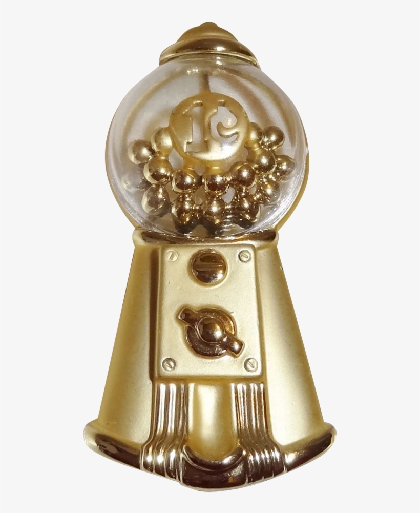 Vintage Gumball Machine Brooch Signed Ajc - Brooch, transparent png #4856332