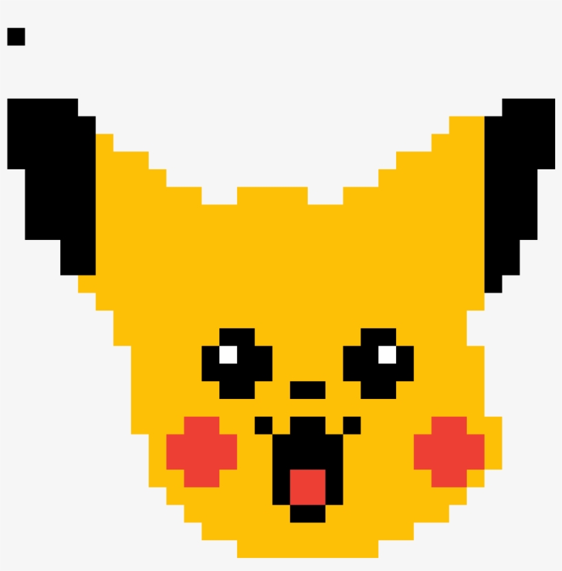 pikachu pixel art template