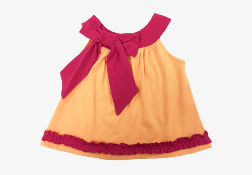 Oversized Bow Neckline With Matching Ruffle Detail - Infant, transparent png #4856972