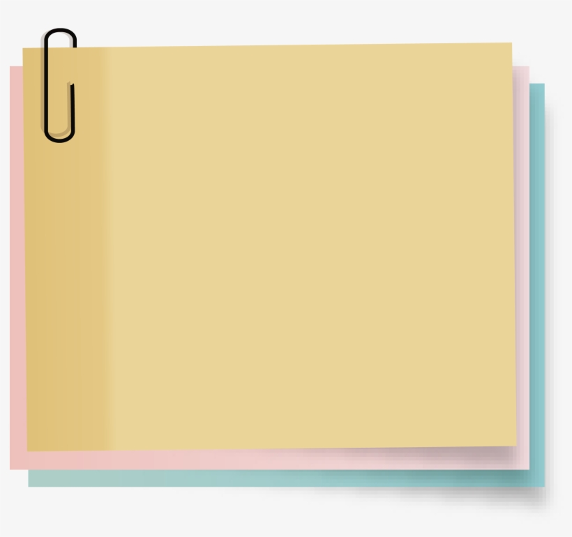 Banner Freeuse Download Paper Post It Stickers - Paper And Clip Png, transparent png #4857200