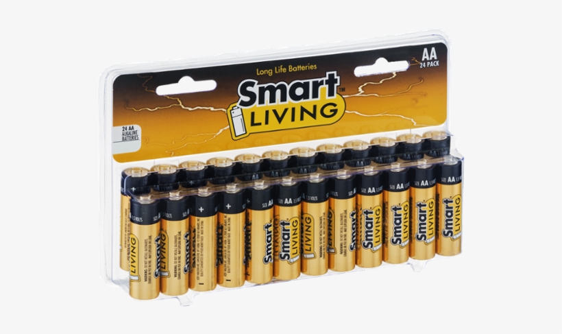 Smart Living Aaa Alkaline Batteries - 24 Ct, transparent png #4857363