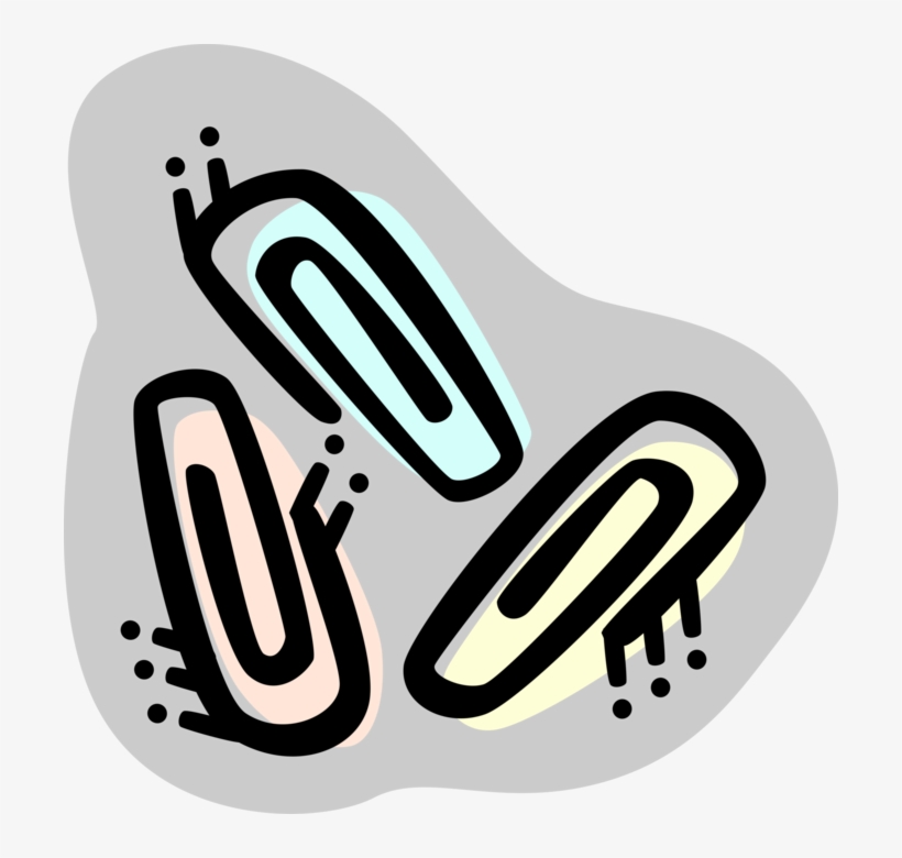 Vector Illustration Of Paper Clip Or Paperclip Office Illustration