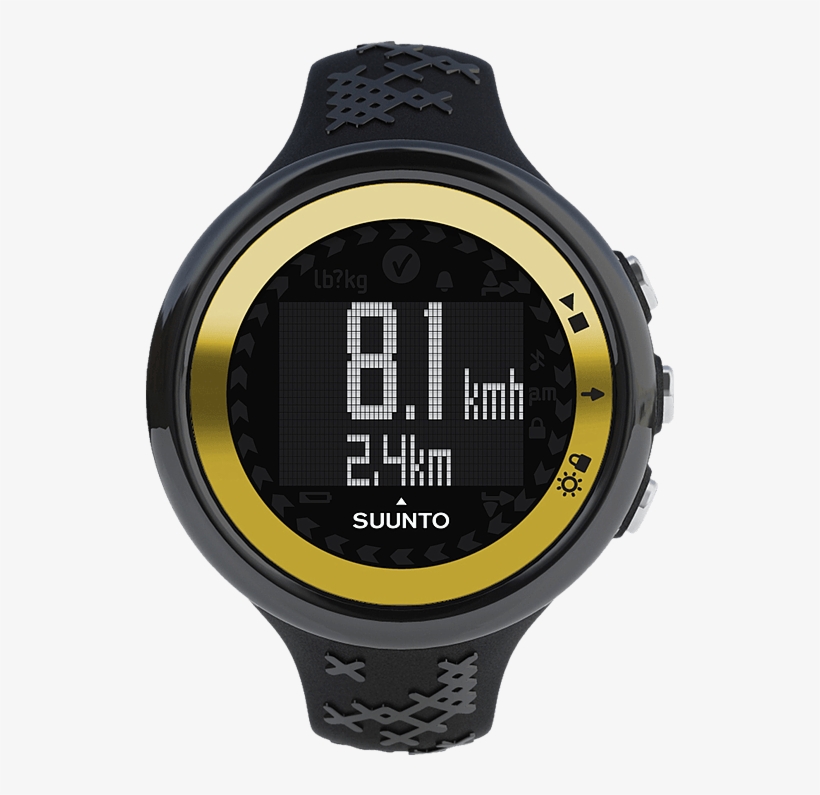 Health And Fitness Tool - Suunto M5 Gold Black, transparent png #4857877