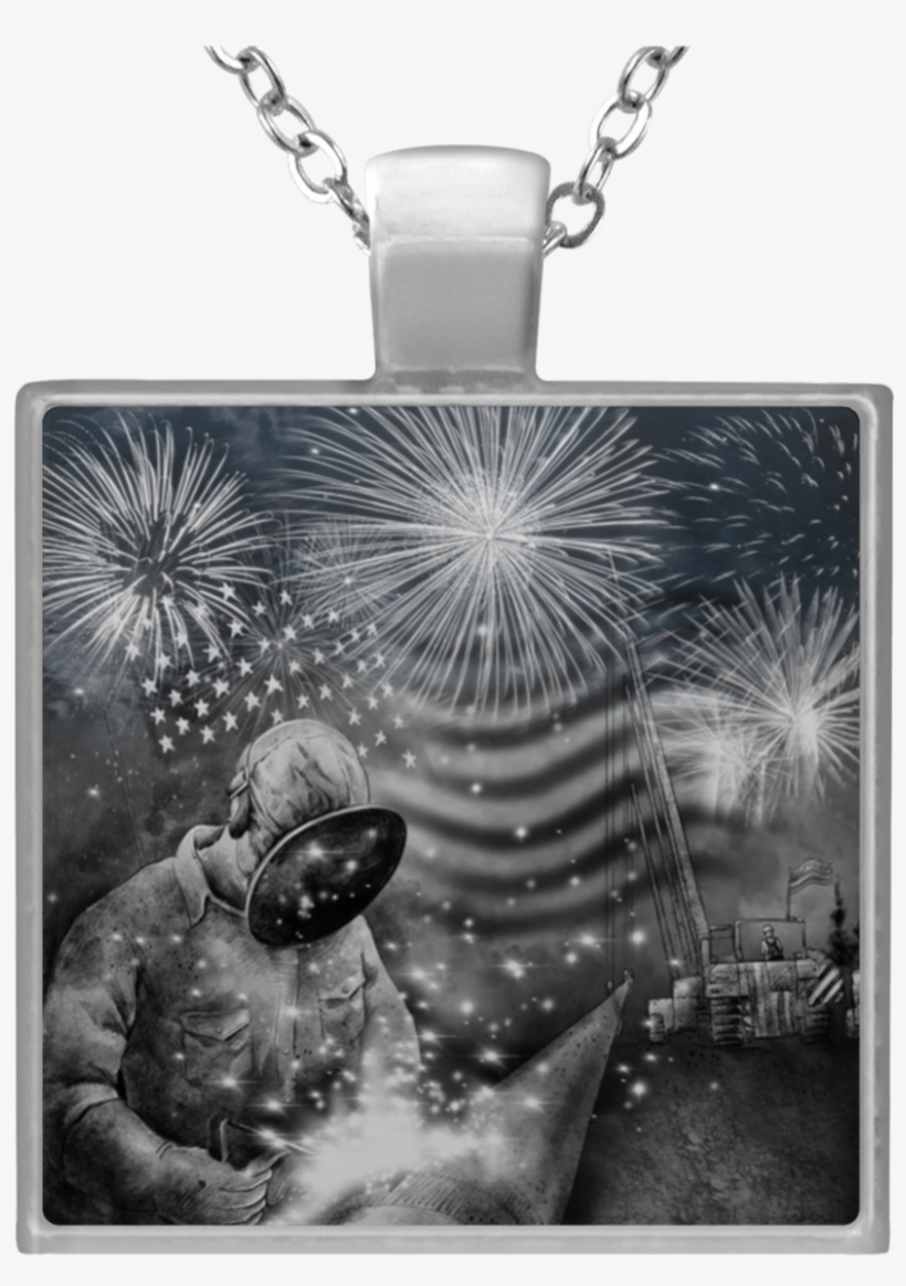 Custom Welder Square Necklace - Necklace, transparent png #4858475
