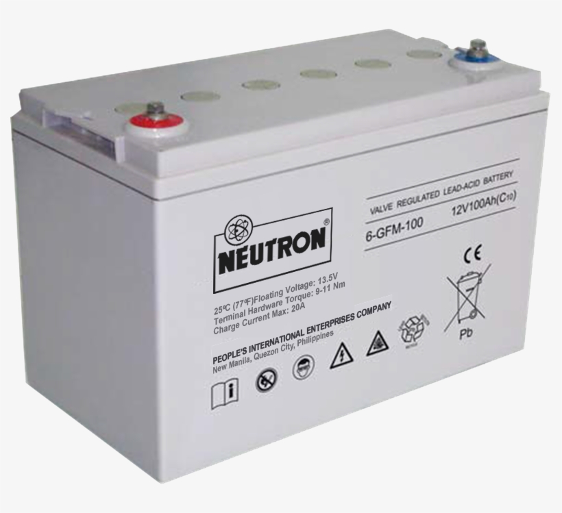 Neutron Vrla Agm 12v100ah - Neutron, transparent png #4858671