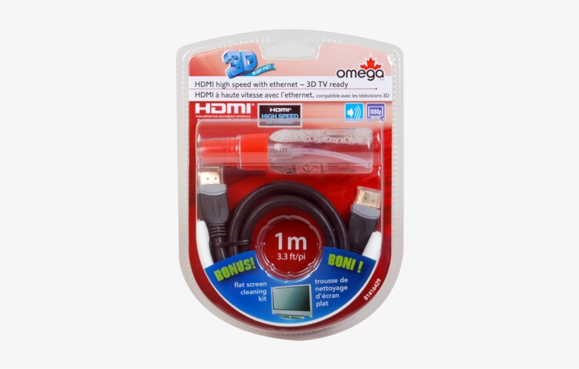 Image For 1 M Hdmi Cable And Cleaning Set For Tv - Cable, transparent png #4858826