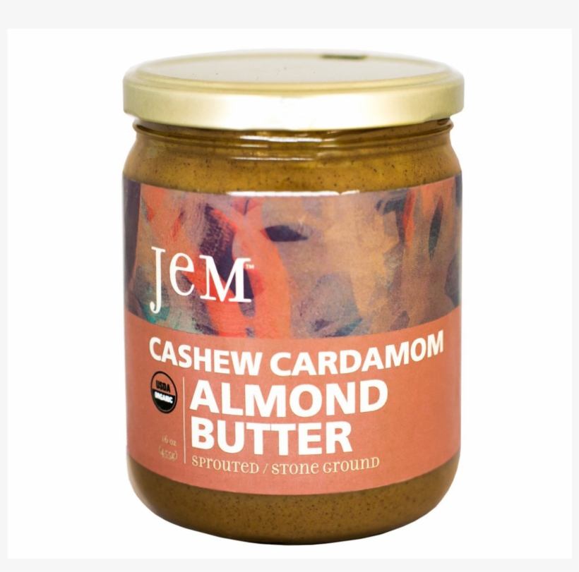 Almond Butter, Cashew Cardamom, Jem - Jem Raw Organic - Organic Sprouted Almond Butter Cinnamon, transparent png #4859099