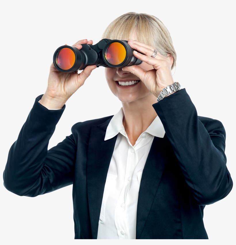Happy Girl Royalty-free Png - Person With Binoculars Png, transparent png #4859352
