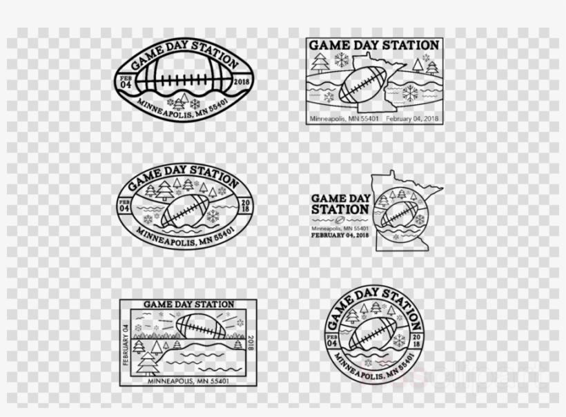 Download Pattern Clipart Super Bowl Lii Minneapolis - Line Art, transparent png #4861176