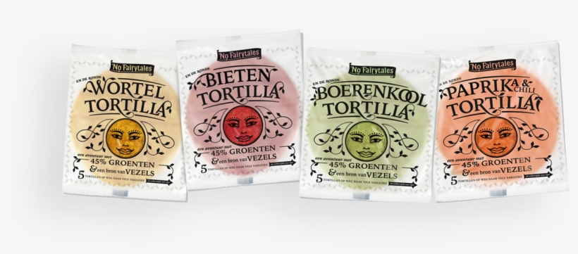 Carrot, Beet, Kale And Paprika & Chili Tortilla - No Fairytales Wraps, transparent png #4861361