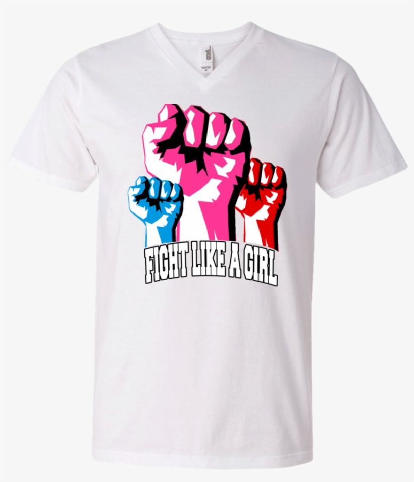 Fight Like A Girl Men's V Neck T Shirt - 21 Day Debt Revolution: A 21 Day Plan To Get Out Of, transparent png #4862569