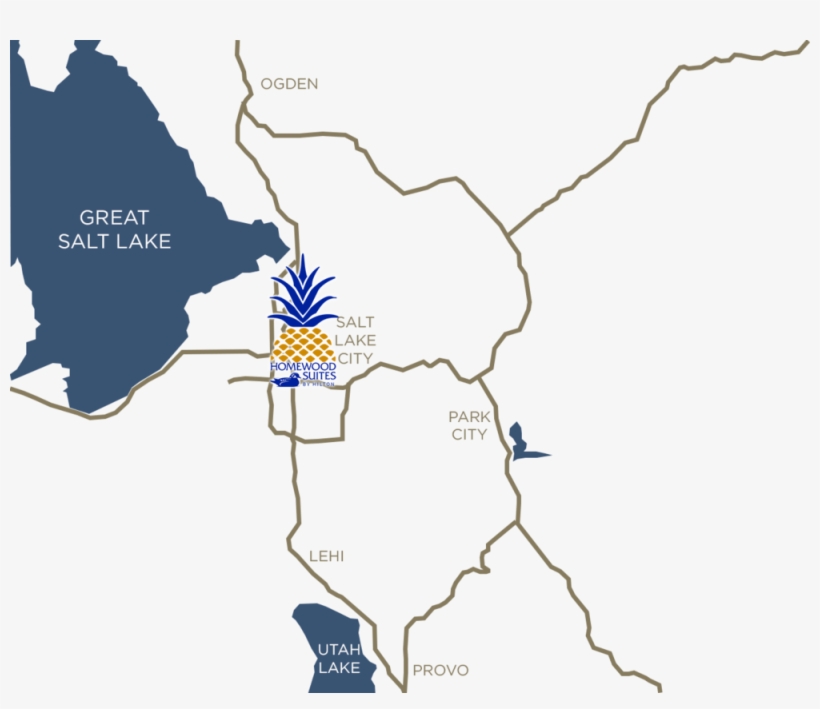 Slc Map Outline Homewood - Salt Lake City, transparent png #4863487