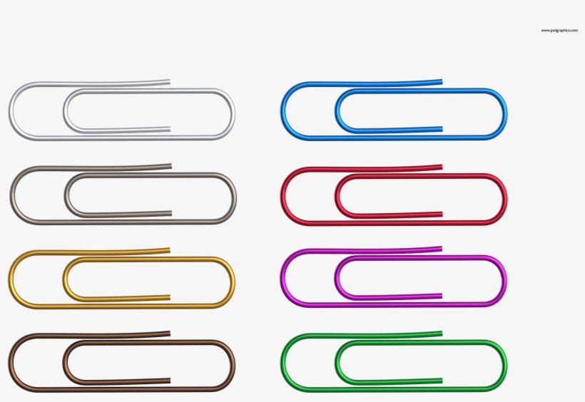 Colorful Paper Clips Png - Electric Blue, transparent png #4865669