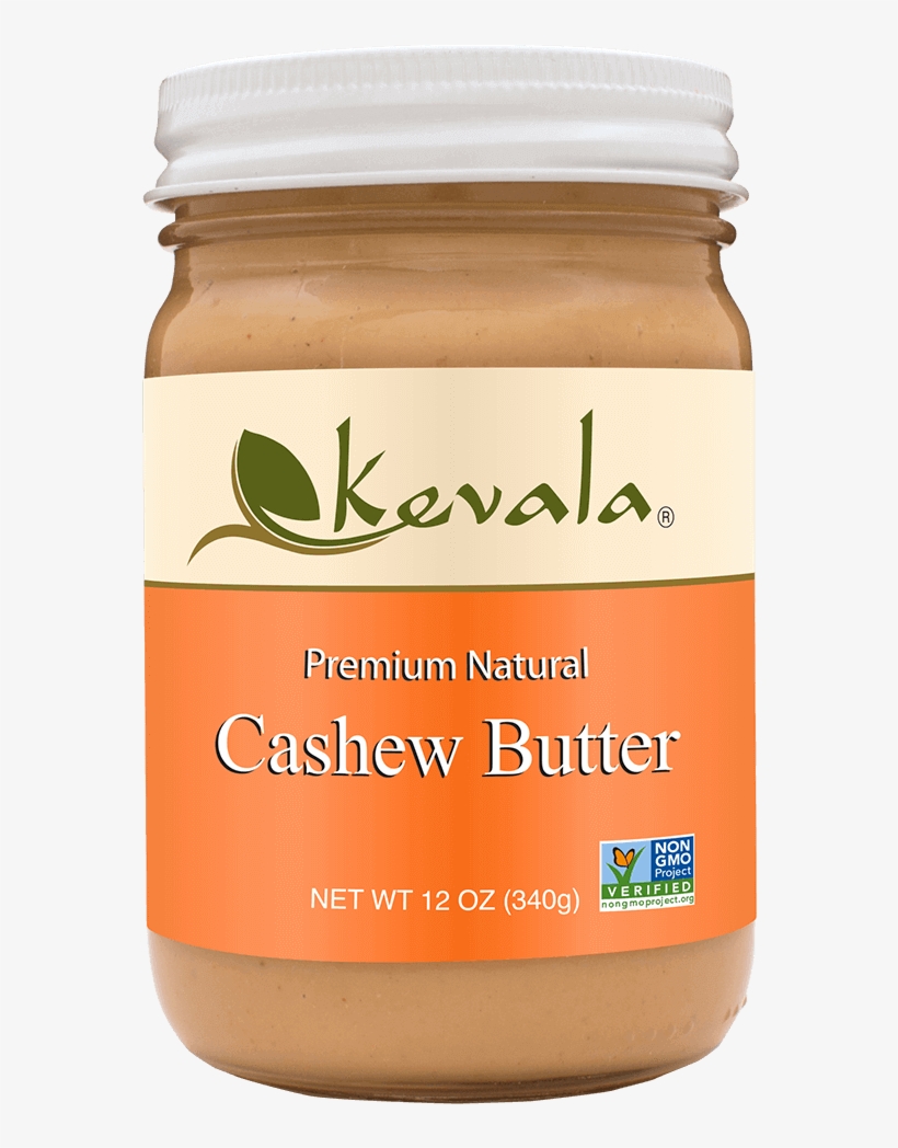 Cashew Butter 12 Oz - Organic Tahini, Kevala Glass Jar 16oz, transparent png #4865812