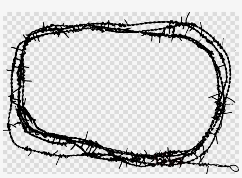 Barbed Wire Frame Png Clipart Barbed Wire - 8' Barbed Wire, transparent png #4865945