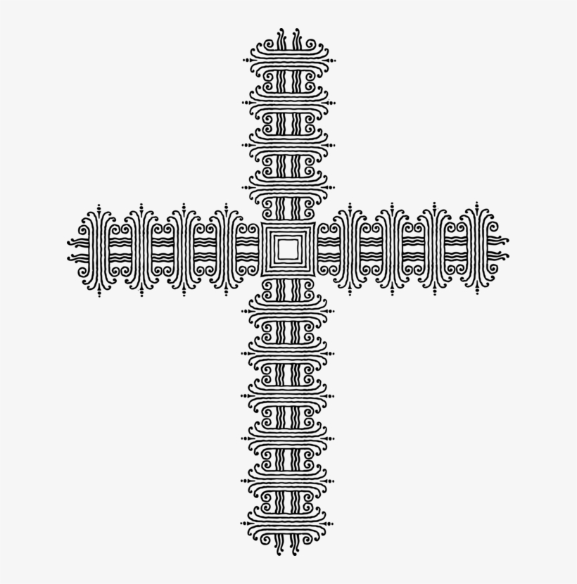 Cross Decoration Decorative Divider Geometric Ornament - Clip Art, transparent png #4866134
