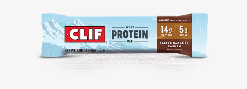 Salted Caramel Cashew Flavor Packaging - Clif Whey Protein Bar, transparent png #4866635