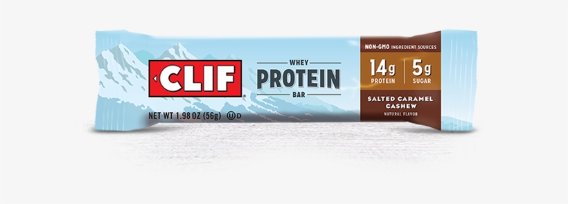 Salted Caramel Cashew Flavor Packaging - Clif Whey Protein Bar, transparent png #4866635