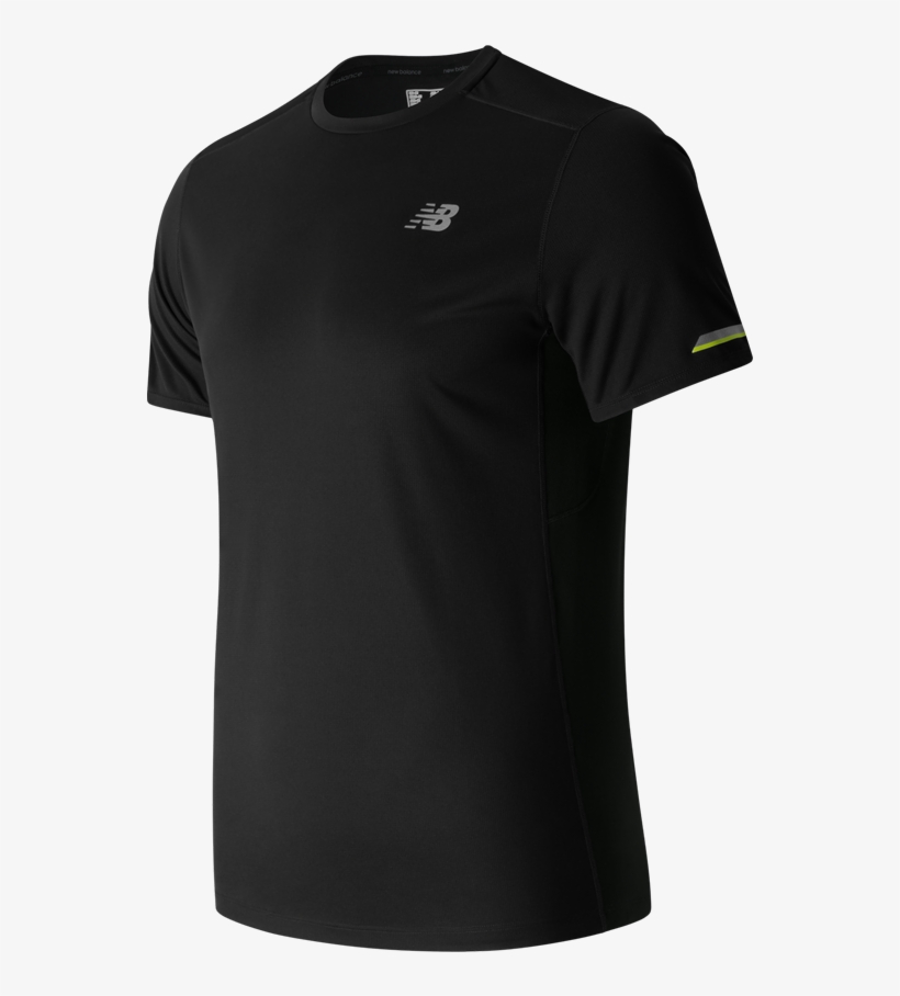 New Balance Men's Ice Short Sleeve Black - Shirt, transparent png #4869639