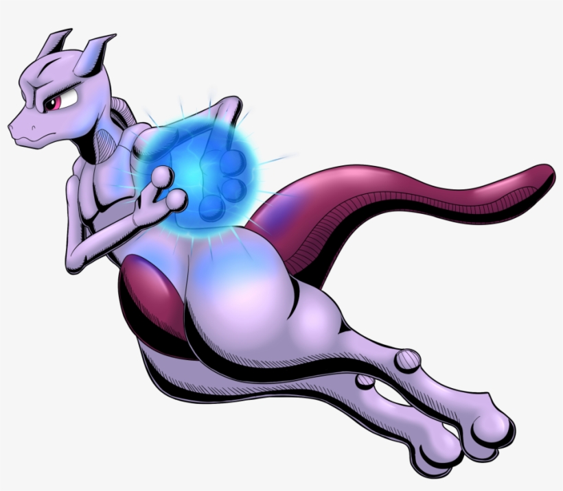 Mewtwo - Cartoon, transparent png #4869970