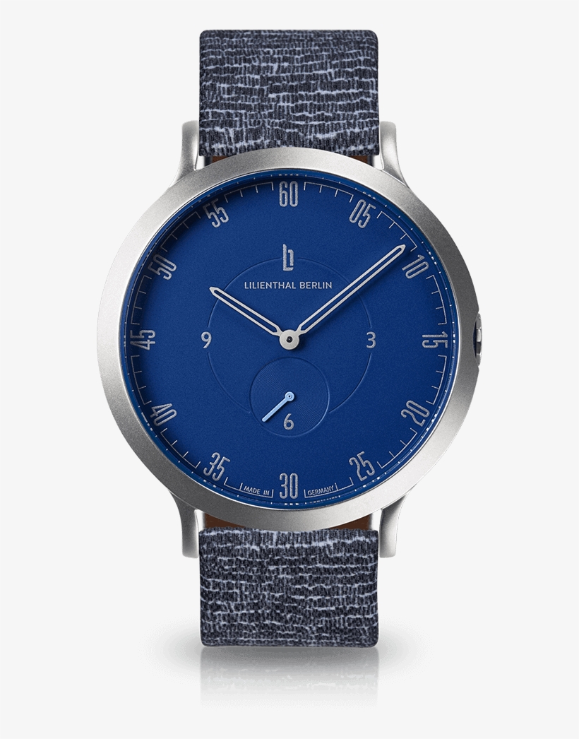 Silver Blue Cobblestones - Lilienthal Berlin - Wrist Watch For Both Men, transparent png #4870123