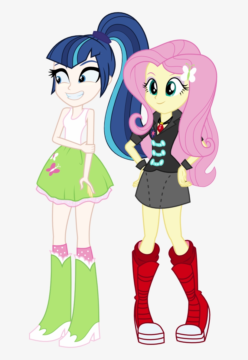 #822395 - Artist - Alkonium, Artist - Mewtwo-ex, Artist - Mlp Eg Sonata Dusk And Fluttershy, transparent png #4870184