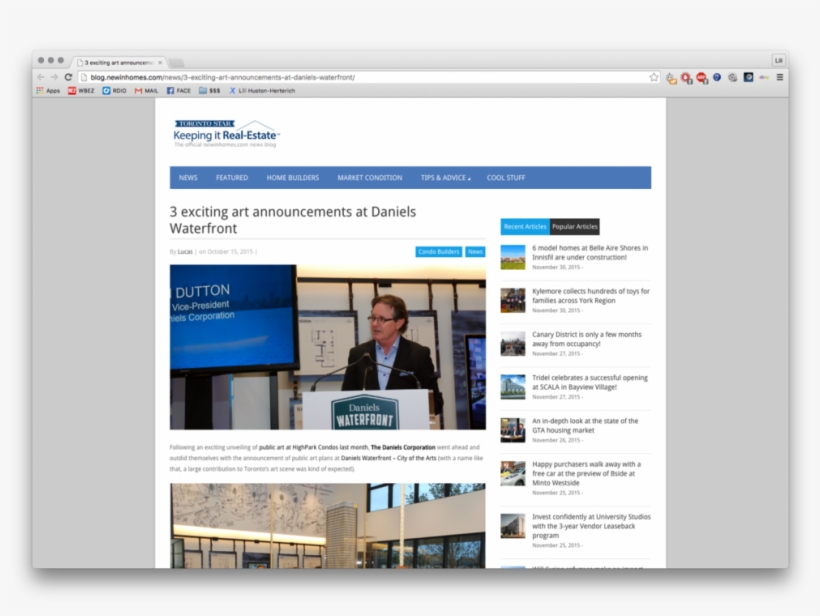 Public Studio On Shortlist For New Daniels Waterfront - Web Page, transparent png #4871372