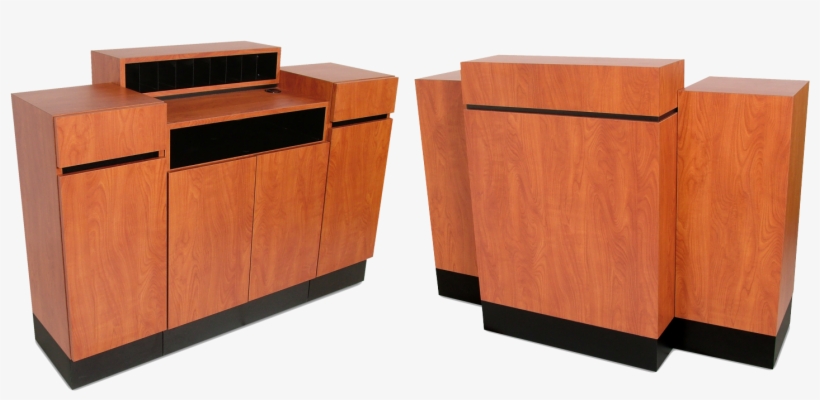491.60 Reve Wild Cherry Standing Reception Desk Collins, transparent png #4871375