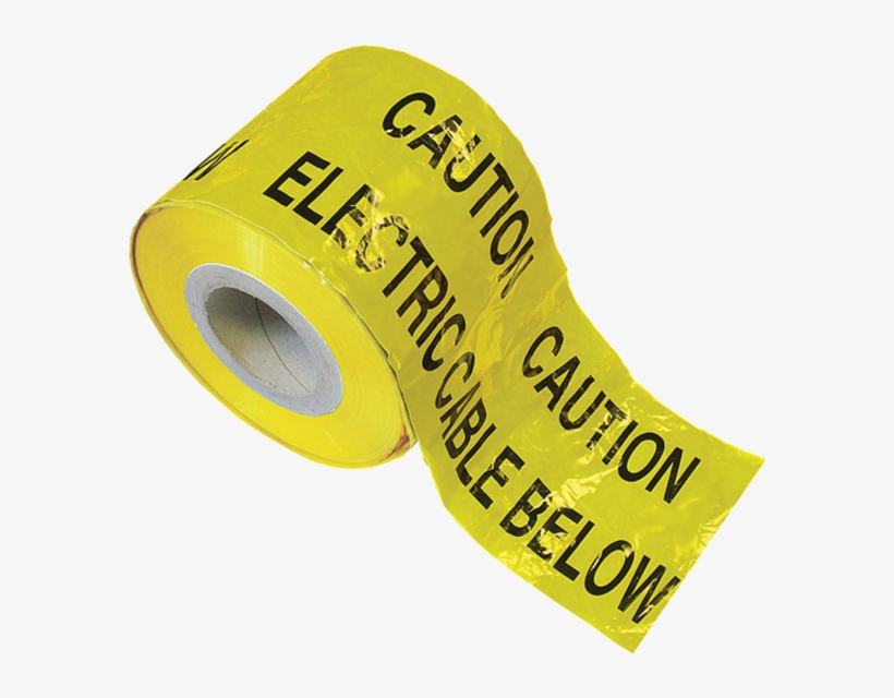Non-adhesive Black And Yellow Tape - Faithfull 365m Warning Tape - Electric, transparent png #4872942