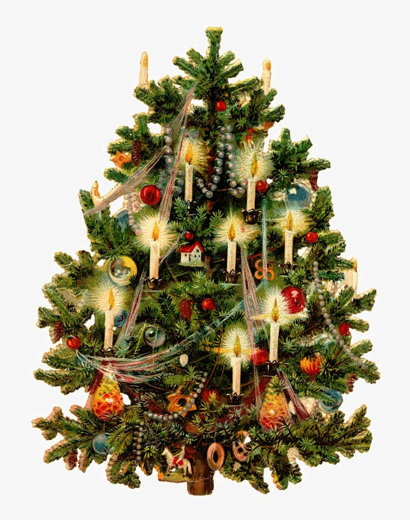 Tubes Gifs Sapins De Noël - Victorian Christmas Tree, transparent png #4873907