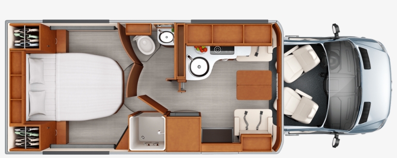 Island Bed - Leisure Van Unity Cb, transparent png #4874216