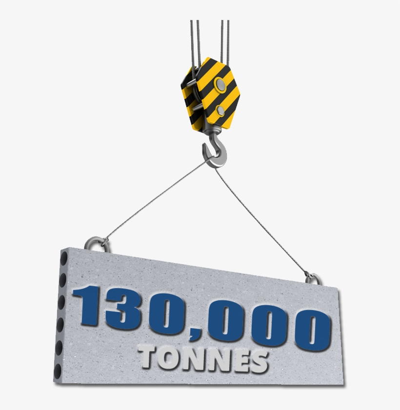 Over 130,000 Tonnes Of Commercial, Construction And - Concrete, transparent png #4874362