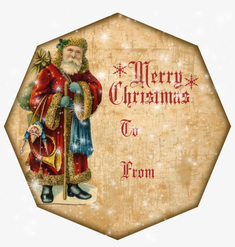 Some New Christmas Printables For You To Use - Vintager Sankt-druck Karte, transparent png #4875081