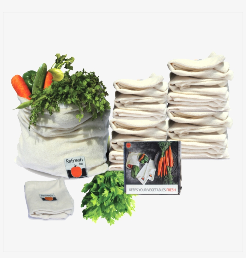 Set Of - Vegetables Bag For Fridge, transparent png #4875346