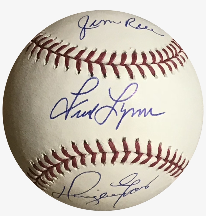 Rare Boston Red Sox Greats Triple Autographed Baseball, transparent png #4875819