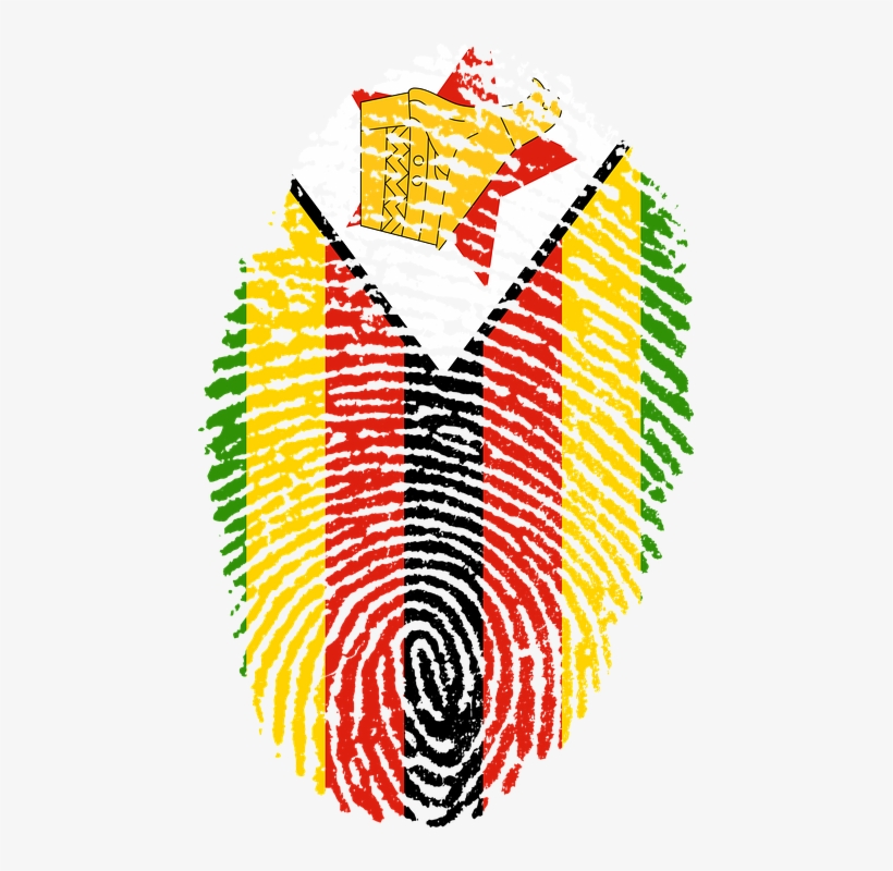 Zimbabwe, Flag, Fingerprint, Country, Pride, Identity - Zimbabwe Flag Fingerprint, transparent png #4875957