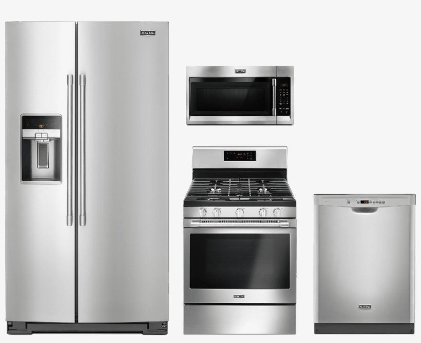 Maytag® 4 Piece Kitchen Package Fingerprint Resistant - Package 29 - Maytag Appliance Package - 4 Piece Appliance, transparent png #4876424