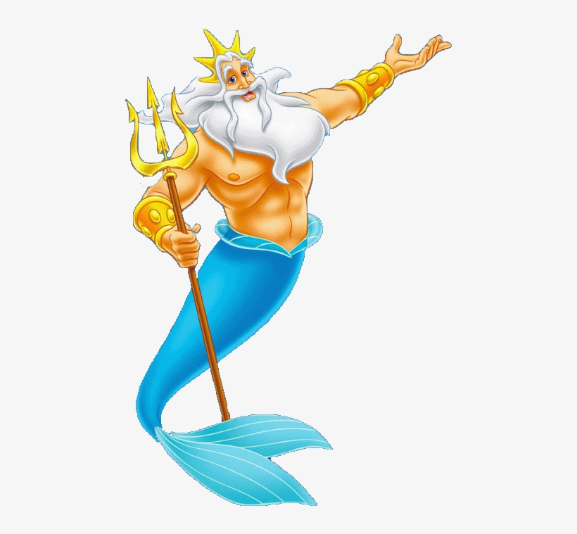 Koning Triton - King Triton Little Mermaid, transparent png #4877093